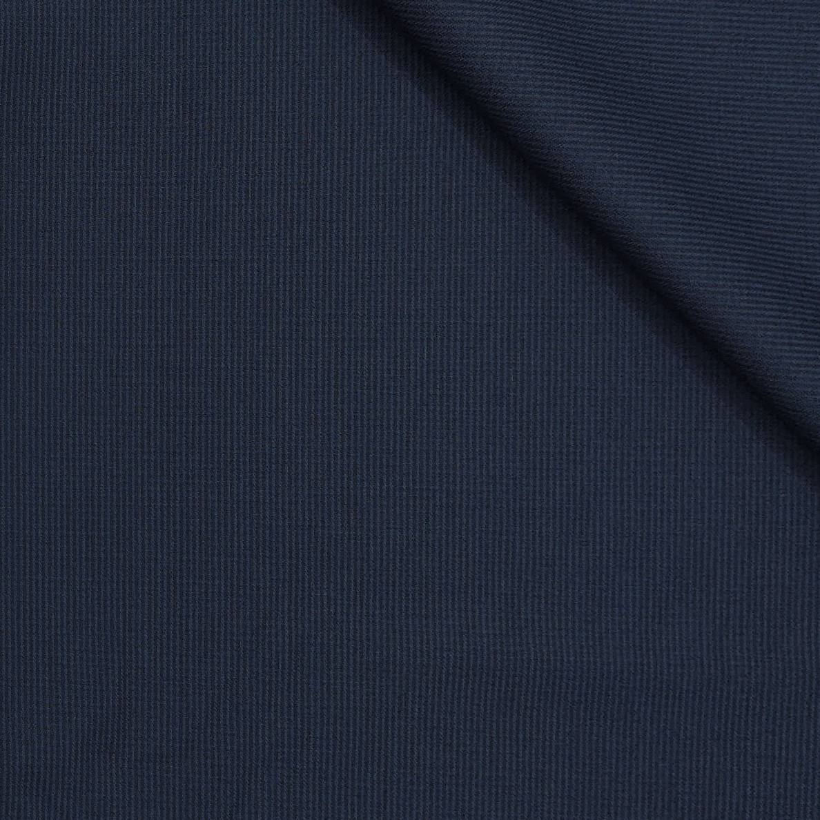 Trouser Fabric Canetti Italy Luxury 100s Wool Blended Textured Colour Dark Blue