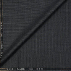 Trouser Fabric Canetti Italy Luxury 100s Wool Blended Zigzag Colour Black N Grey