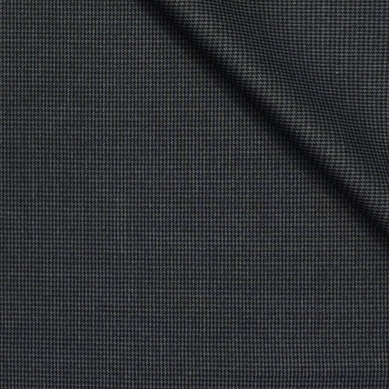 Trouser Fabric Canetti Italy Luxury 100s Wool Blended Zigzag Colour Black N Grey