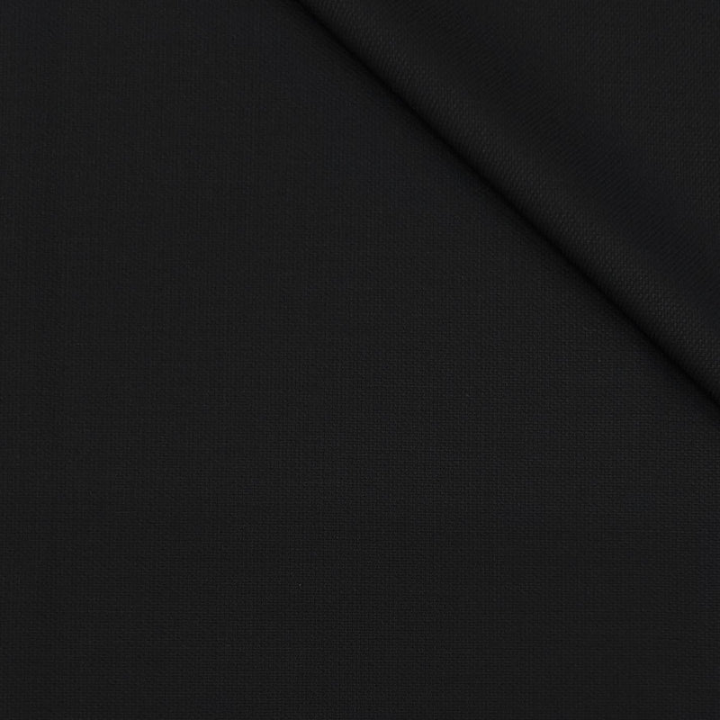 Trouser Fabric Canetti Italy Luxury 100s Wool Blended Textured Colour Black