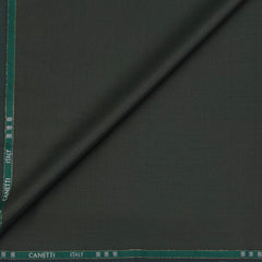 Trouser Fabric Canetti Italy Luxury 100s Wool Blended Plain Colour Faded Green