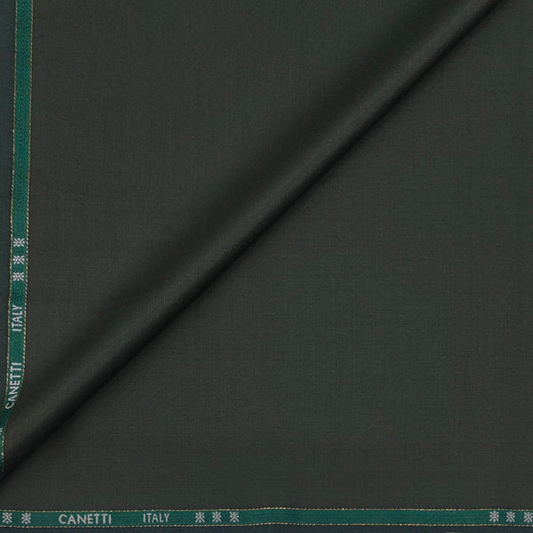 Trouser Fabric Canetti Italy Luxury 100s Wool Blended Plain Colour Faded Green