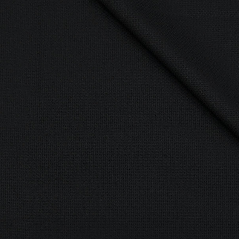 Trouser Fabric Canetti Italy Luxury 100s Wool Blended Dobby Colour Black