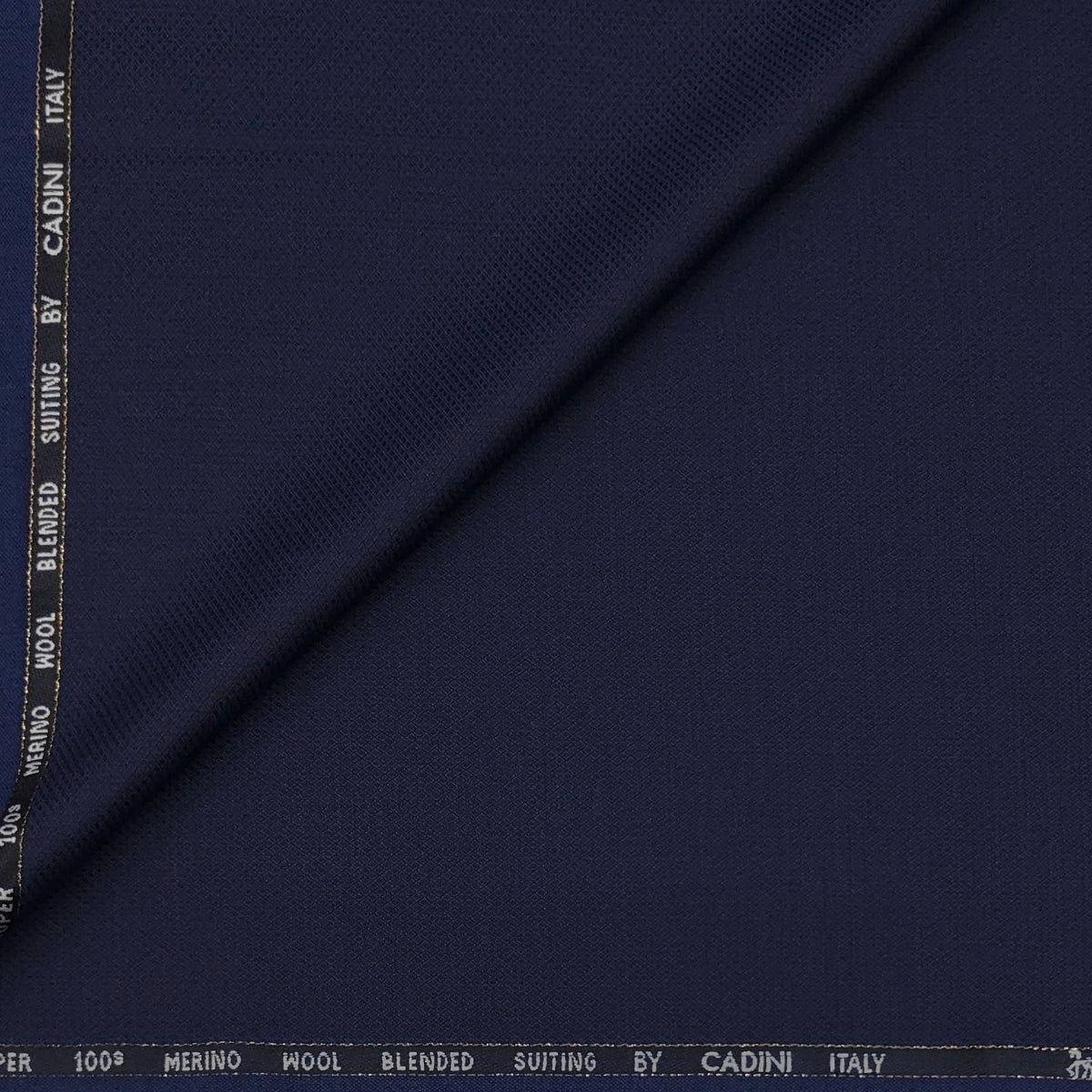 Trouser Fabric Canetti Italy Luxury 100s Wool Blended Dobby Colour Cobalt Blue