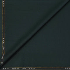 Trouser Fabric Canetti Italy Luxury 100s Wool Blended Dobby Colour Jungle Green