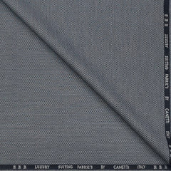 Trouser Fabric Canetti Italy Luxury Poly Viscose ZigZag Colour Light Grey