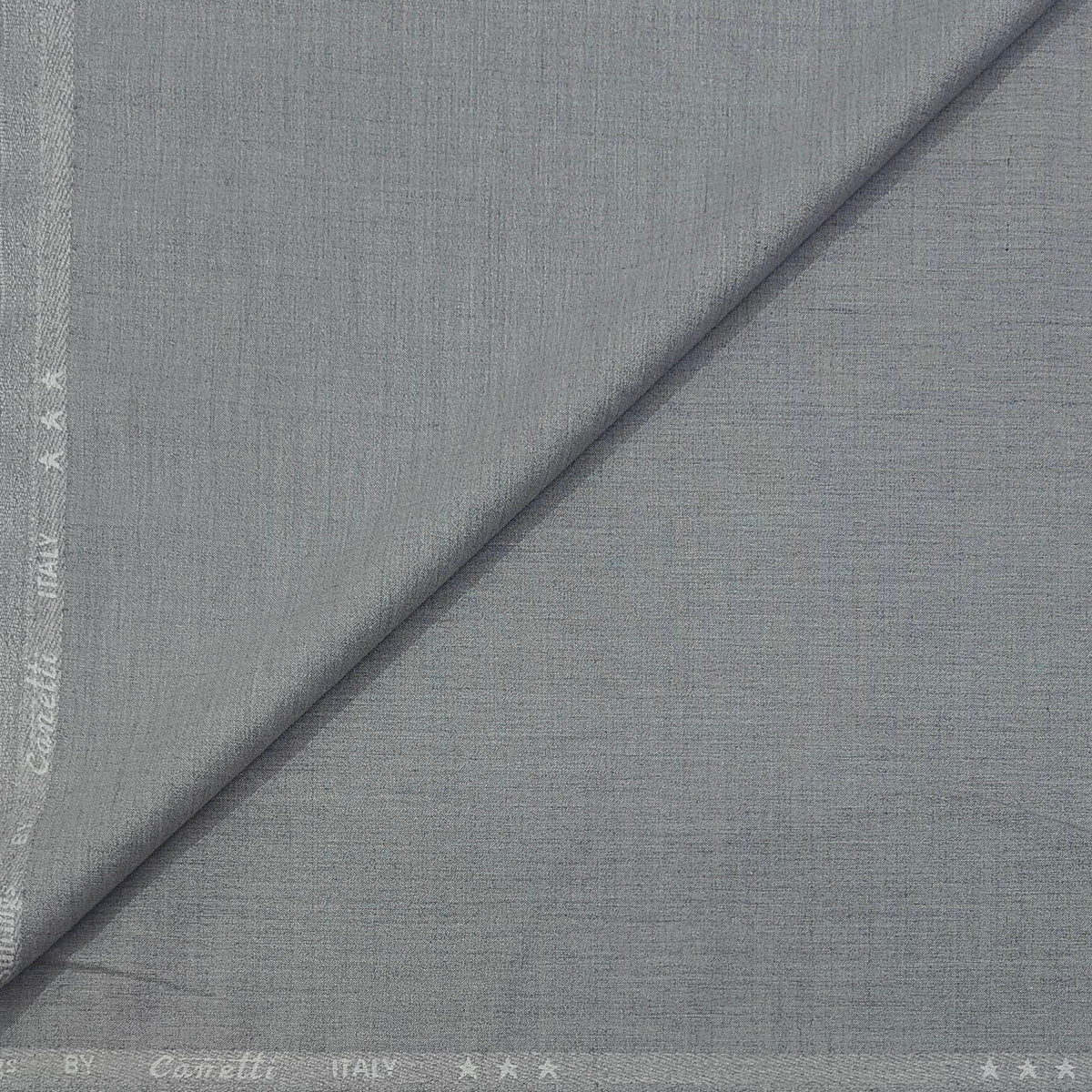 Trouser Fabric Canetti Italy Luxury TR 4Way Lycra Slub Colour Light Grey