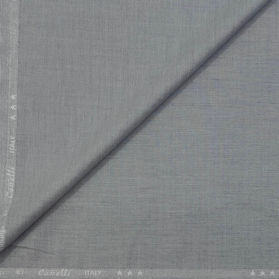 Trouser Fabric Canetti Italy Luxury TR 4Way Lycra Slub Colour Light Grey