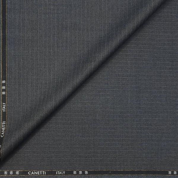 Trouser Fabric Canetti Italy Luxury 100s Wool Blended Lining Colour Grey