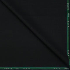 Trouser Fabric Canetti Italy Luxury Stretchable Poly Viscose Dotted Colour Black