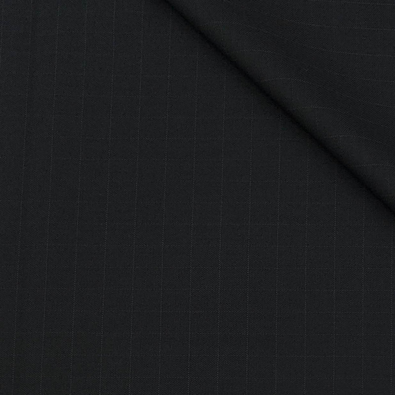 Trouser Fabric Canetti Italy Luxury Stretchable Poly Viscose Check Colour Dark Grey