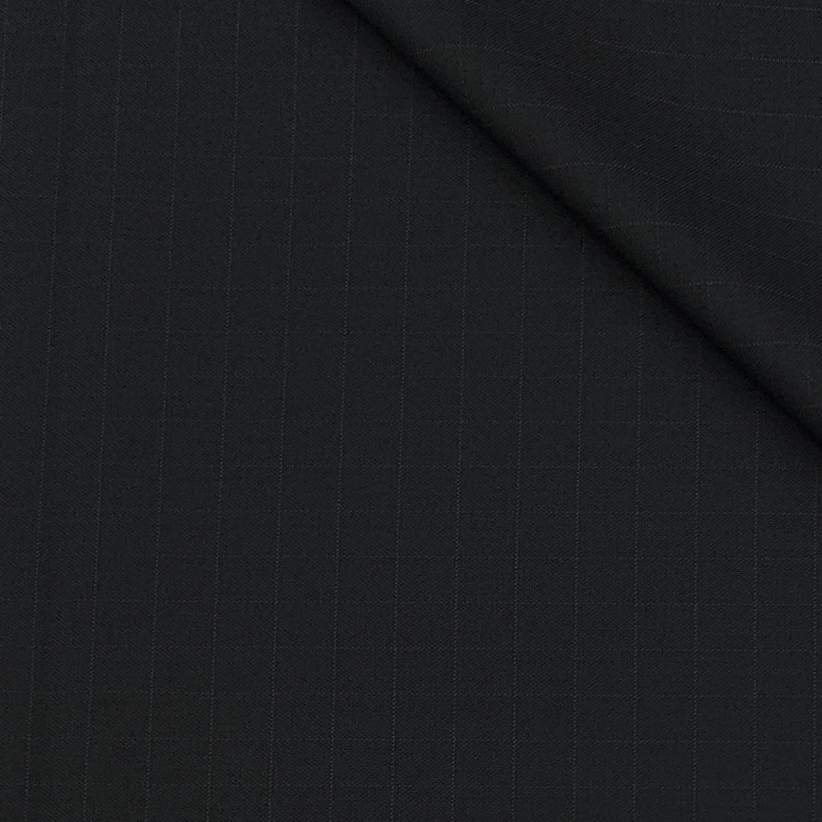 Trouser Fabric Canetti Italy Luxury Stretchable Poly Viscose Check Colour Dark Grey