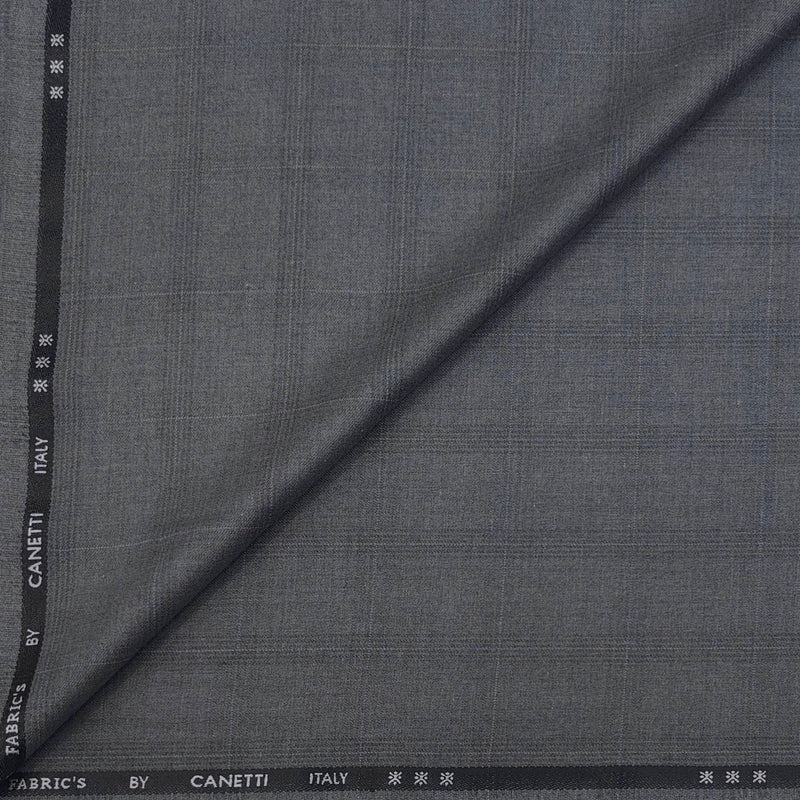 Trouser Faric Canetti Italy Luxury TR Broad Check Colour Grey