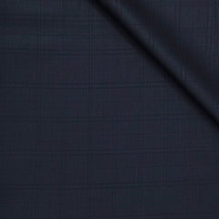 Trouser Fabric Canetti Italy Luxury 90s Wool Blended Broad Check Colour Dark Midnight Blue