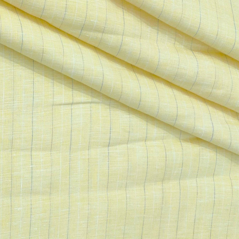 Shirt Fabric Donear 60Lea 100%Linen Broad Lining Colour Butter Yellow