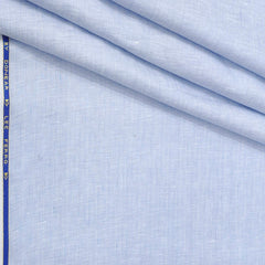 Shirt Fabric Donear 80Lea 100%Linen Lining With Slub Colour Blue
