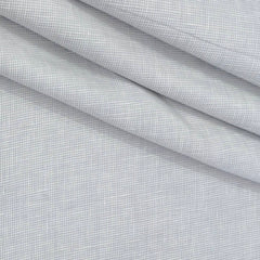 Shirt Fabric Donear 60Lea 100%Linen Pin Check Colour Light Grey