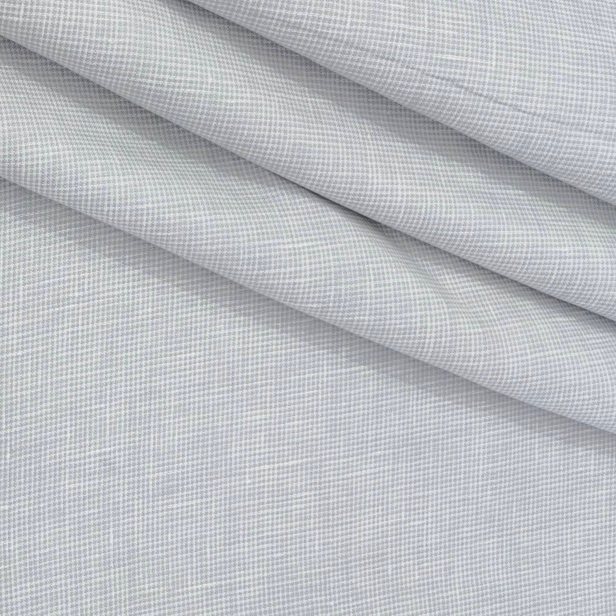Shirt Fabric Donear 60Lea 100%Linen Pin Check Colour Light Grey