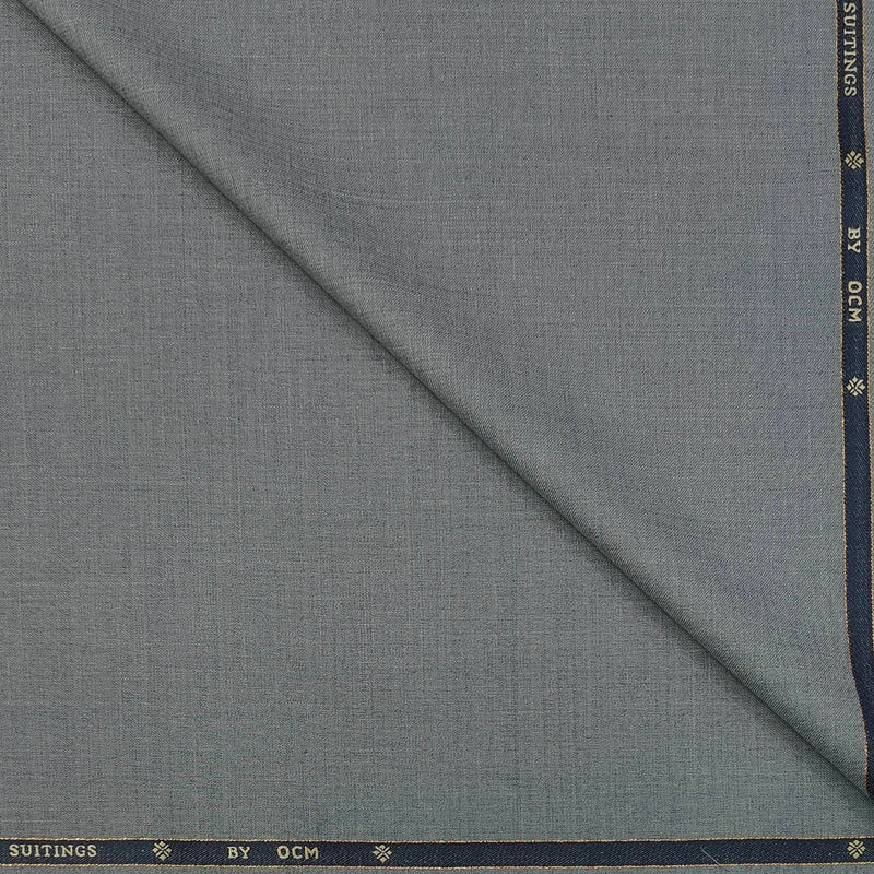 Trouser Fabric OCM Super 130s Wool Blended Slub Colour Grey