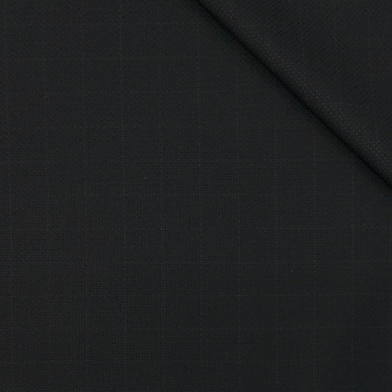 Trouser Fabric OCM Super 130s Wool Blended Check Colour Black
