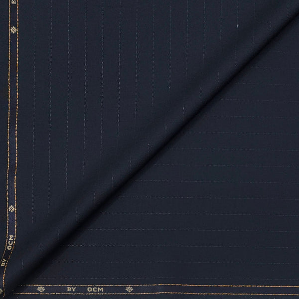 Trouser Fabric OCM Super 130s Wool Blended Broad Lining Colour Dark Blue