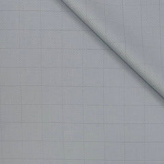 Trouser Fabric OCM Super 130s Wool Blended Check Colour Silver