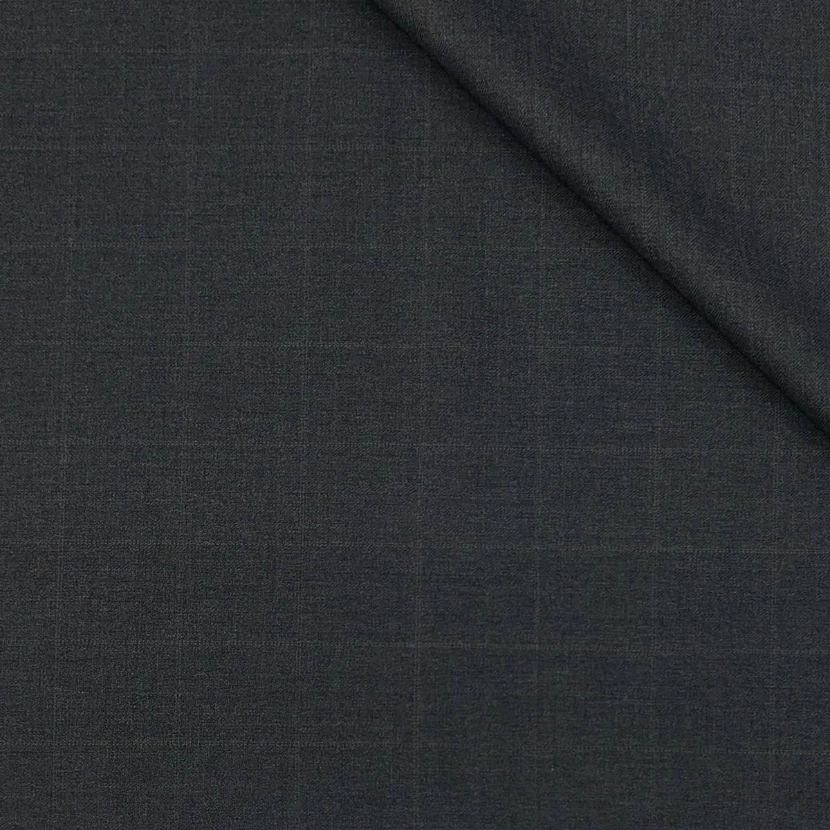 Trouser Fabric OCM Super 130s Wool Blended Broad Check Colour Steel Grey