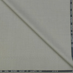 Trouser Fabric Canetti Italy Luxury 100s Wool Blended Dobby Colour Ash Brown