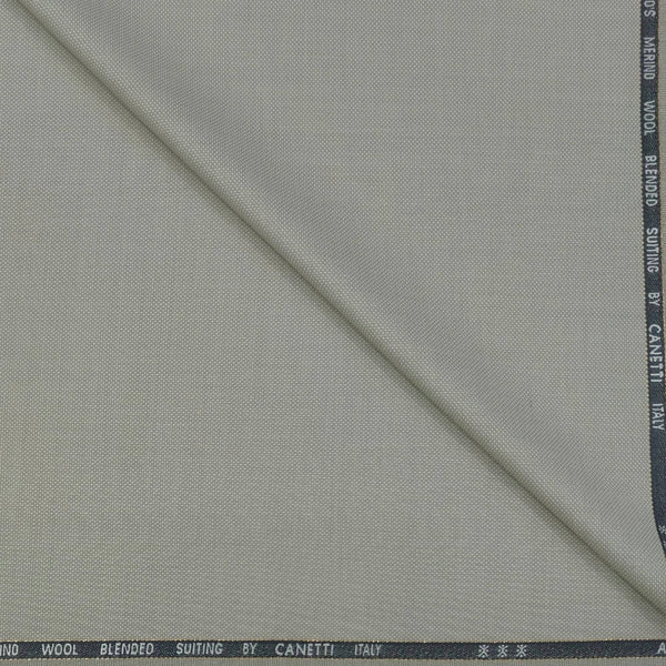 Trouser Fabric Canetti Italy Luxury 100s Wool Blended Dobby Colour Ash Brown