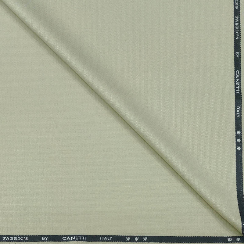 Trouser Fabric Canetti Italy Luxury TR Pin Check Colour Cream