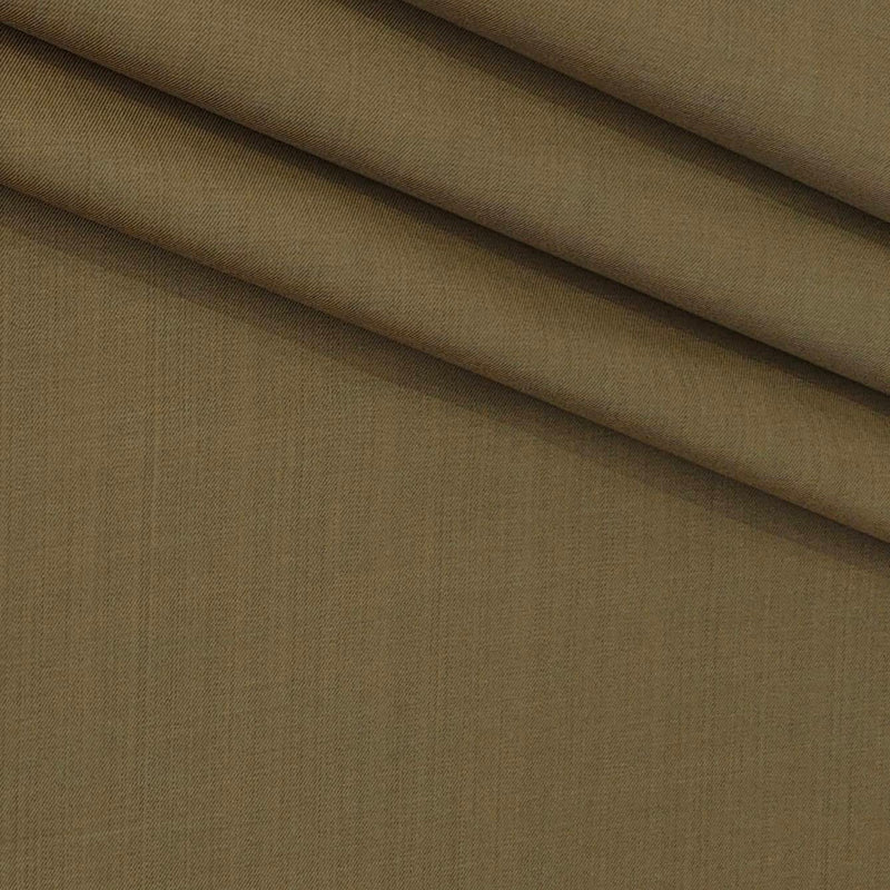 Trouser Fabric Canetti Italy Luxury Poly Viscose Slub Colour Golden Brown
