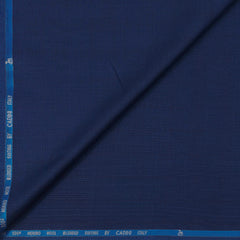Trouser Fabric Canetti Italy Luxury 100s Wool Blended Mild Check Colour Cobalt Blue
