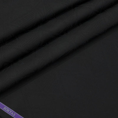 Shirt Fabric Soktas Finest 80s Giza Cotton Jacquard Colour Black