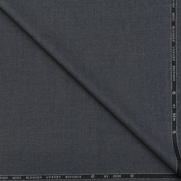 Trouser Fabric OCM Super 130s Wool Blended Worsted Colour Grey