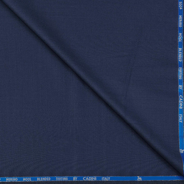 Trouser Fabric Canetti Italy Luxury 100s Wool Blended Dotted Colour Cobalt Blue