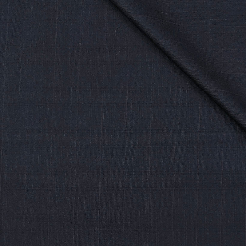 Trouser Fabric Canetti Italy Luxury 100s Wool Blended Check Colour Carbon Blue