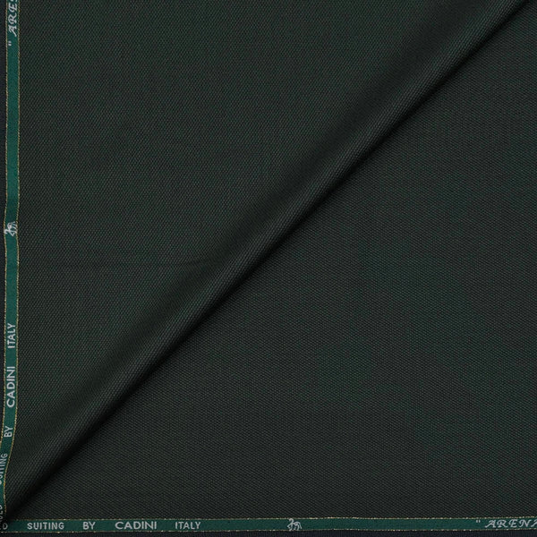 Trouser Fabric Canetti Italy Luxury 100s Wool Blended Dobby Colour Pine Green