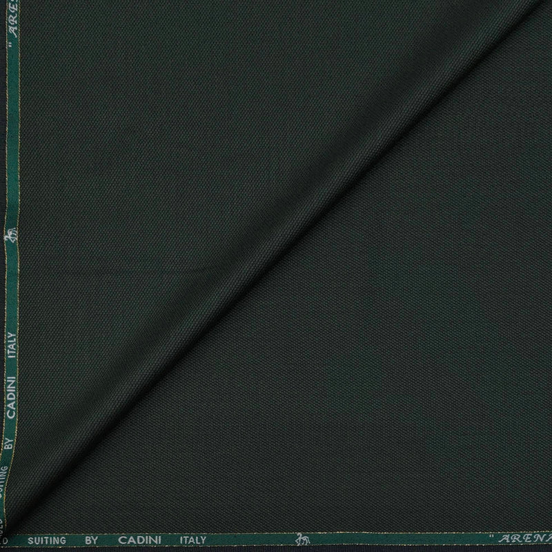 Trouser Fabric Canetti Italy Luxury 100s Wool Blended Dobby Colour Pine Green
