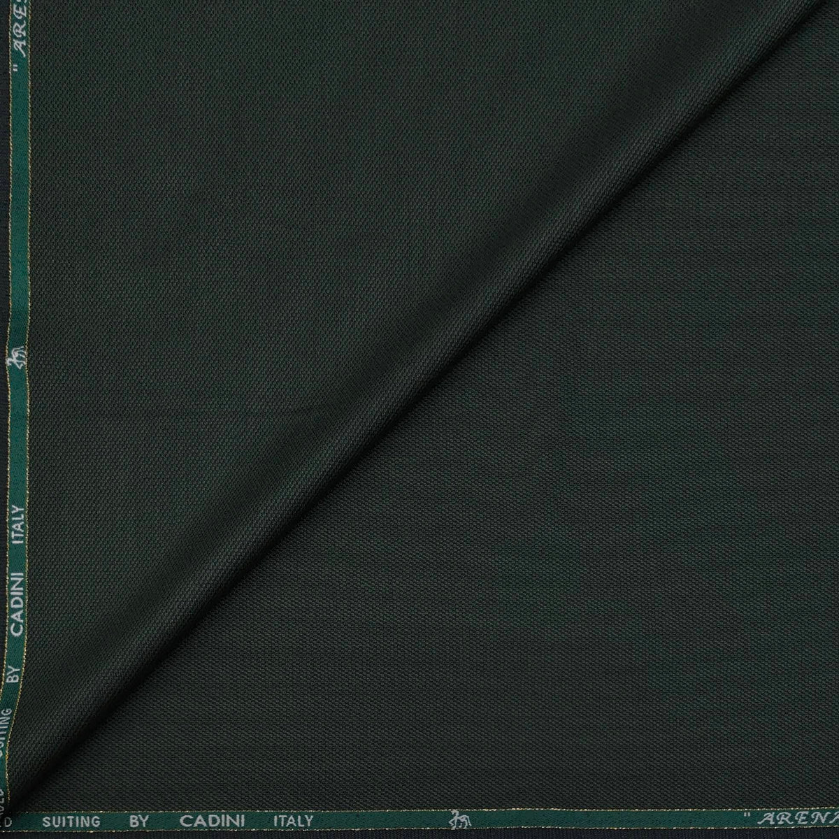 Trouser Fabric Canetti Italy Luxury 100s Wool Blended Dobby Colour Pine Green