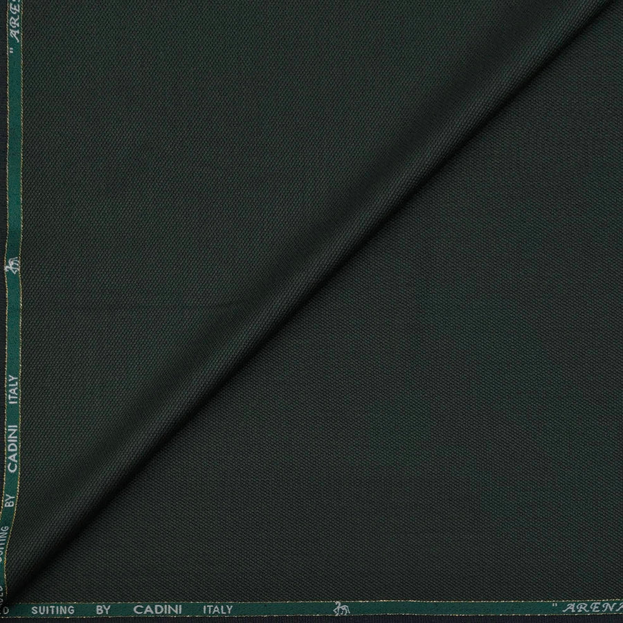 Trouser Fabric Canetti Italy Luxury 100s Wool Blended Dobby Colour Pine Green