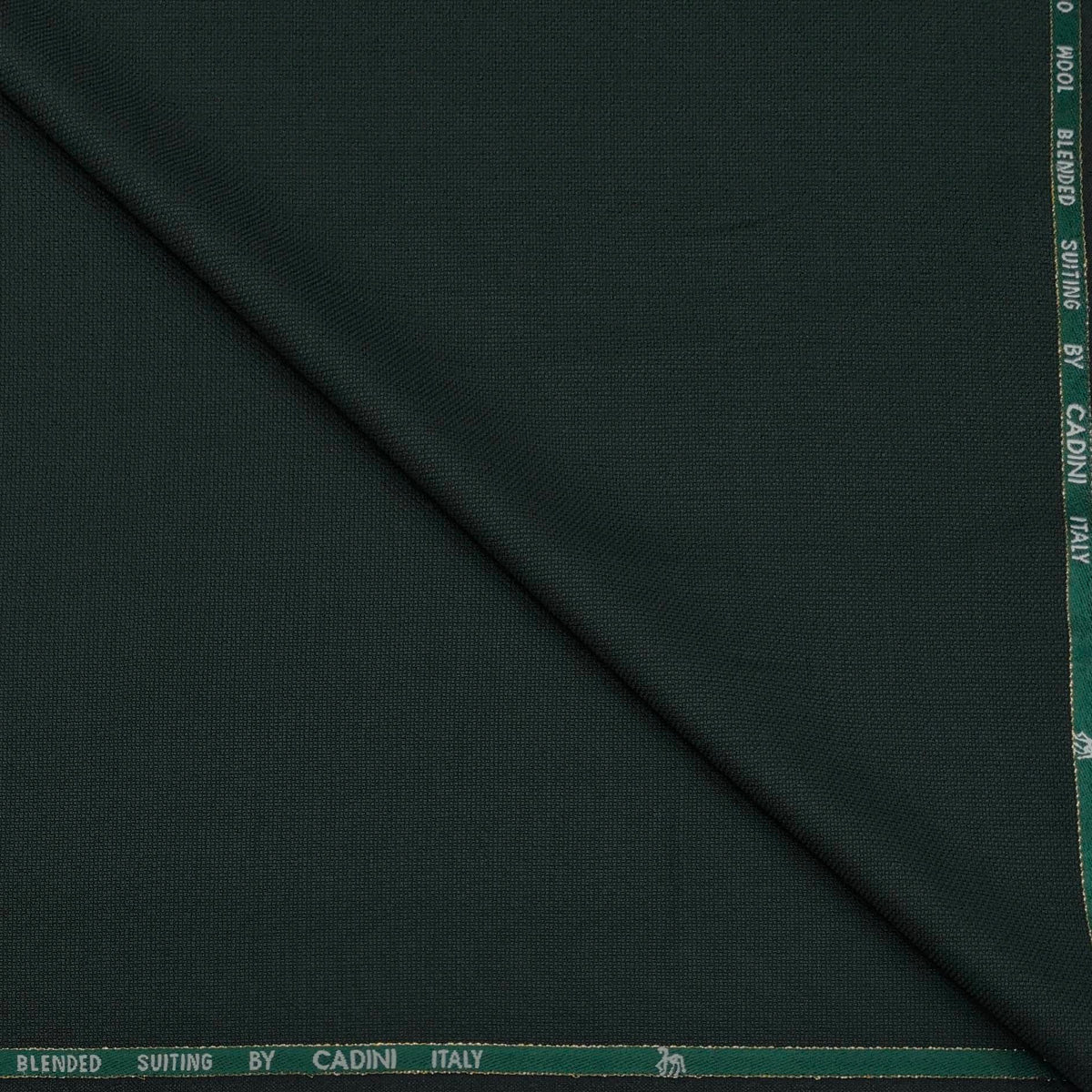 Trouser Fabric Canetti Italy Luxury 100s Wool Blended Dotted Colour Dark Pine Green