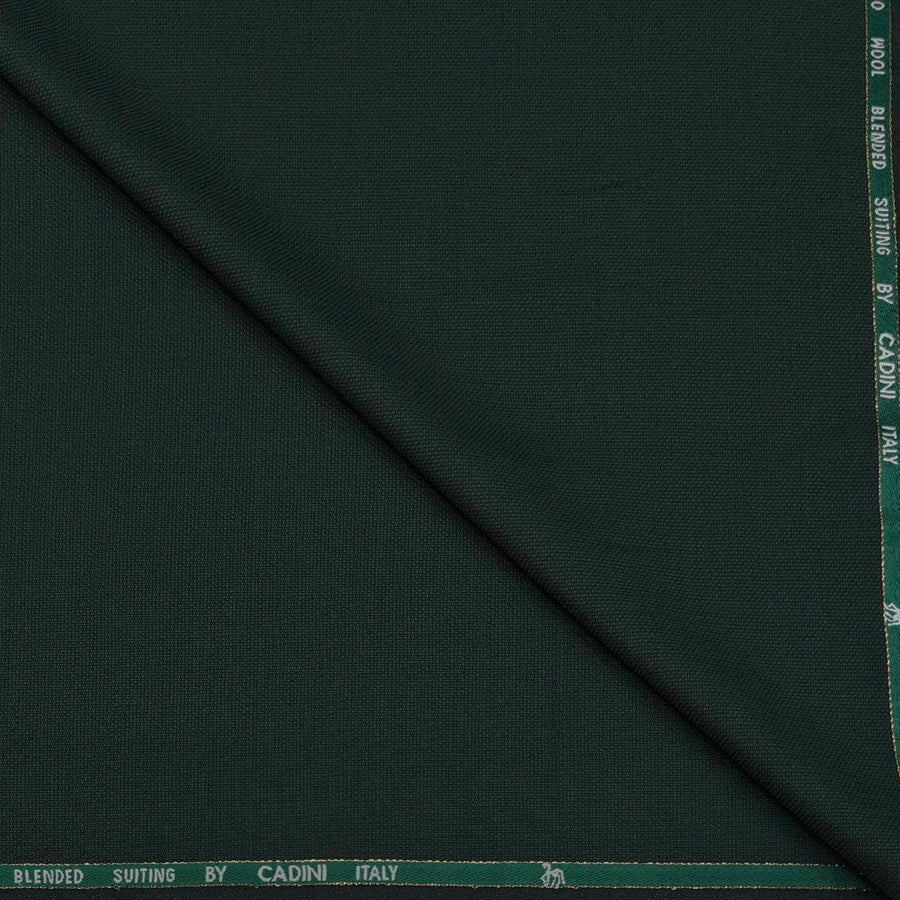 Trouser Fabric Canetti Italy Luxury 100s Wool Blended Dotted Colour Dark Pine Green