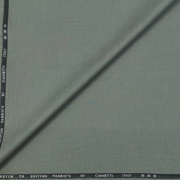 Trouser Fabric Canetti Italy Luxury TR Textured Colour Elaichi Green