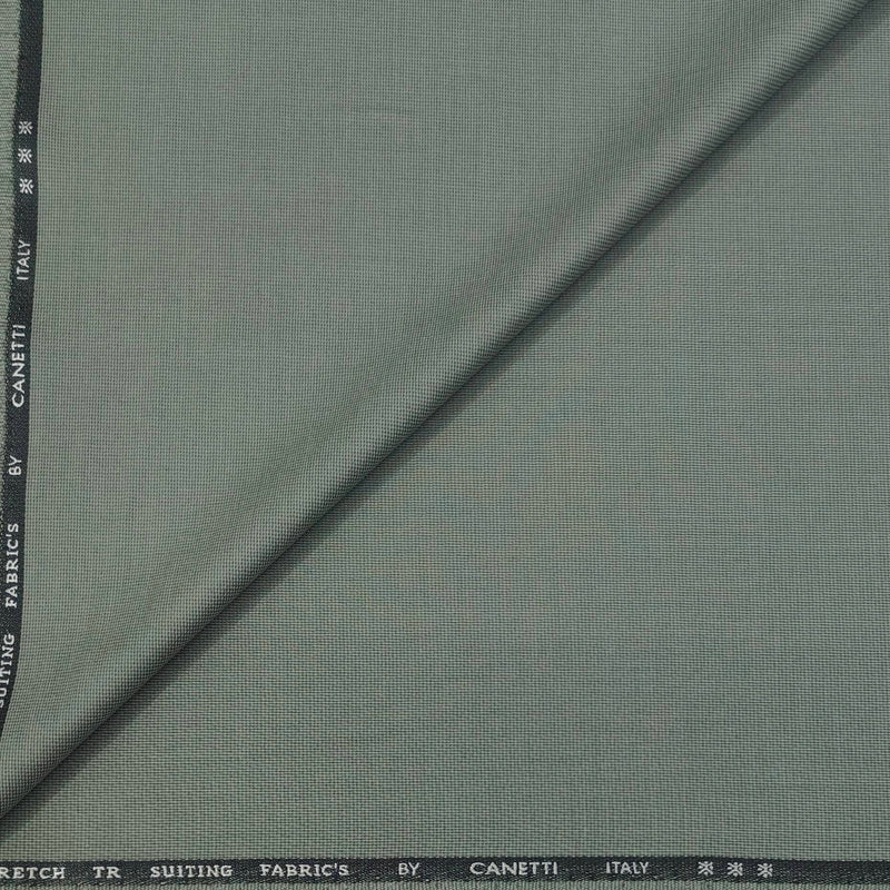 Trouser Fabric Canetti Italy Luxury TR Textured Colour Elaichi Green