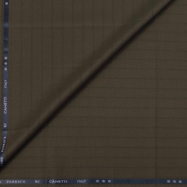 Trouser Fabric Canetti Italy Luxury TR Broad Lining Colour Greyish Brown