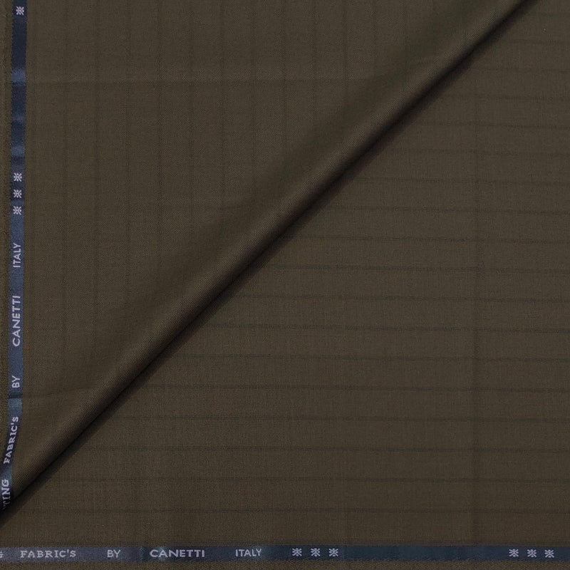 Trouser Fabric Canetti Italy Luxury TR Broad Lining Colour Greyish Brown