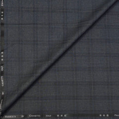 Trouser Fabric Canetti Italy Luxury TR Broad Check Colour Grey