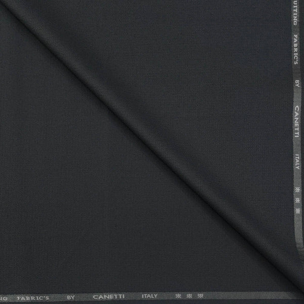 Trouser Fabric Canetti Italy Luxury Stretchable Poly Viscose Pin Check Colour Crow Grey