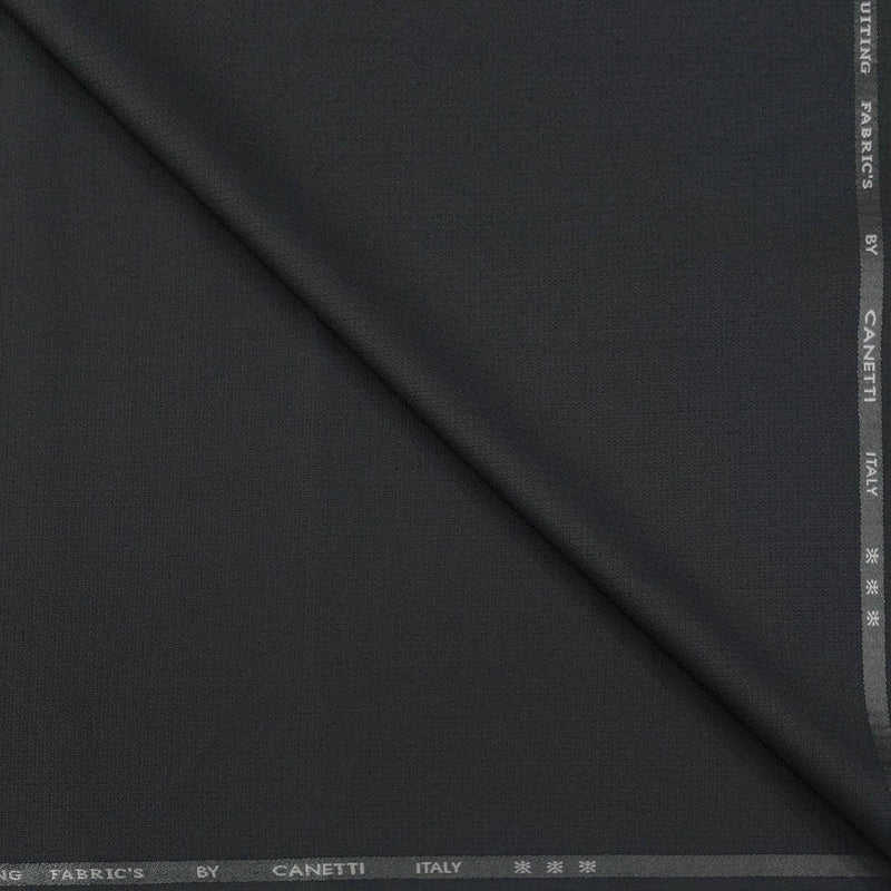 Trouser Fabric Canetti Italy Luxury Stretchable Poly Viscose Pin Check Colour Crow Grey