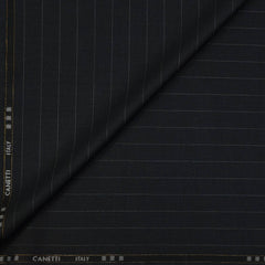 Trouser Fabric Canetti Italy Luxury 100s Wool Blended Broad Lining Colour Carbon Steel Grey